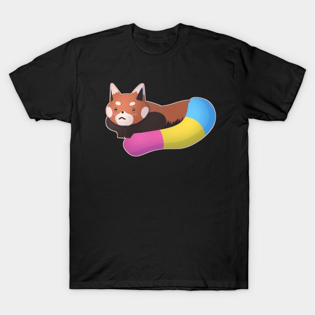 Pansexual Pride Red Panda T-Shirt by celestialuka